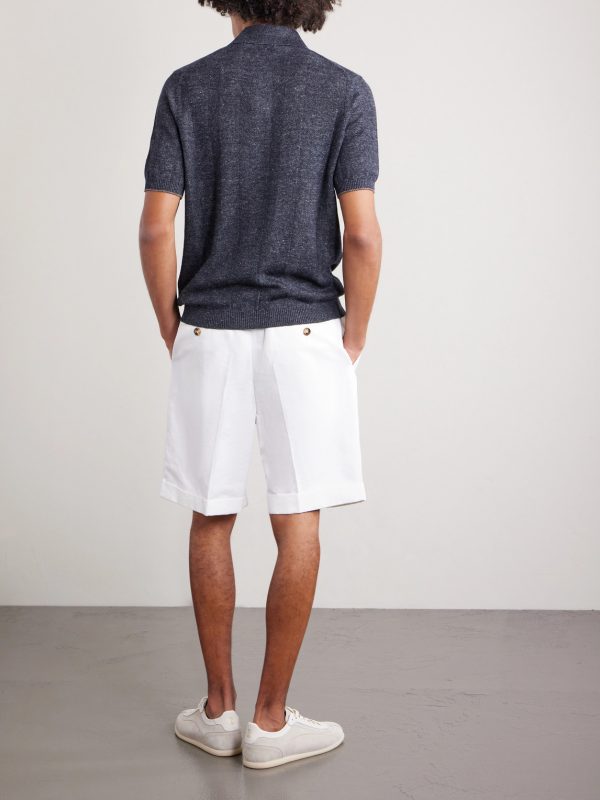 Linen and Cotton-Blend Polo Shirt - BK Linen and Cotton-Blend Polo Shirt - BK
