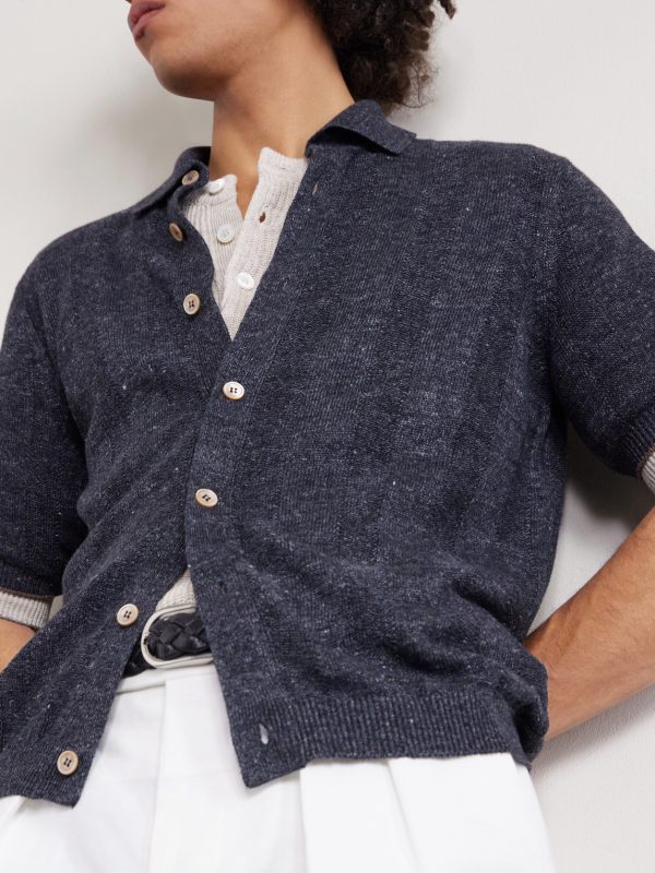 Linen and Cotton-Blend Polo Shirt - CU Linen and Cotton-Blend Polo Shirt - CU
