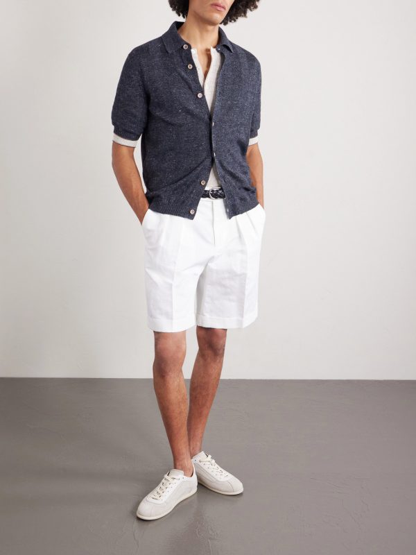 Linen and Cotton-Blend Polo Shirt - OU Linen and Cotton-Blend Polo Shirt - OU
