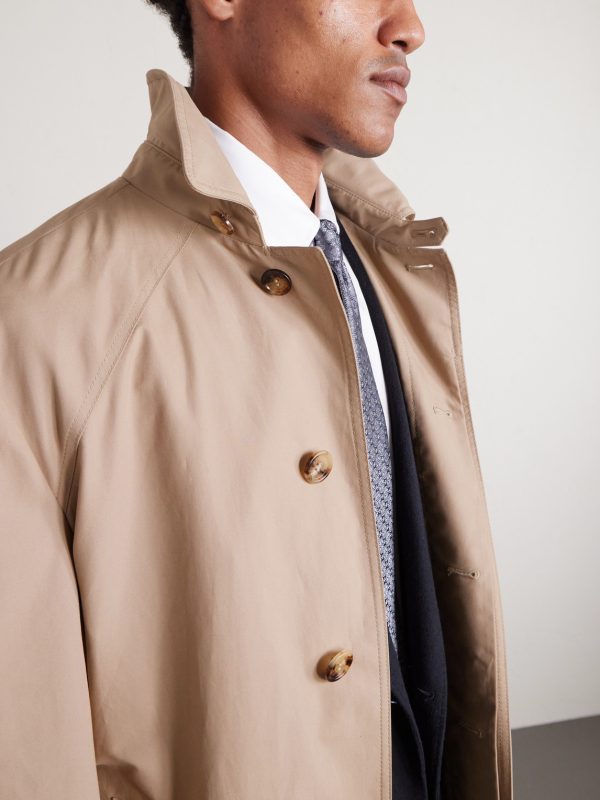Belted Cotton-Blend Trench Coat - CU