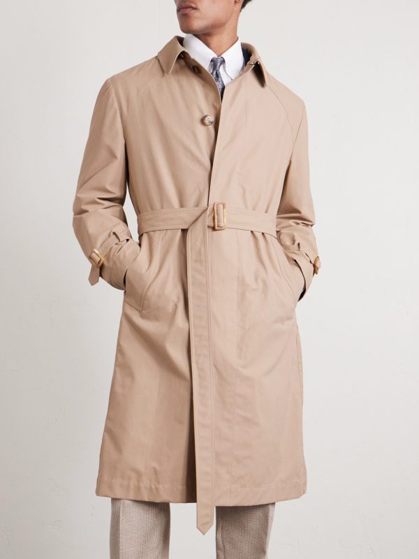 Belted Cotton-Blend Trench Coat - FR