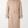 Belted Cotton-Blend Trench Coat