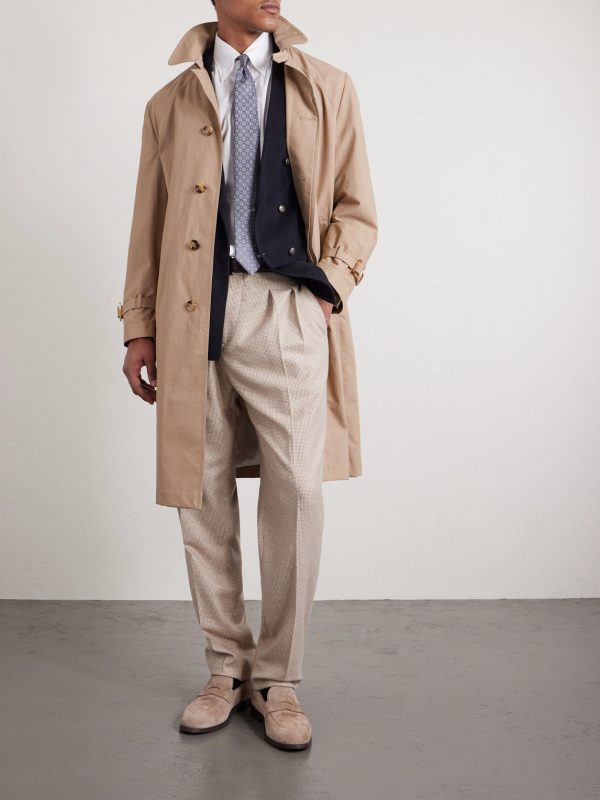 Belted Cotton-Blend Trench Coat - OU