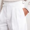Wide-Leg Pleated Cotton and Linen-Blend Bermuda Shorts - CU Wide-Leg Pleated Cotton and Linen-Blend Bermuda Shorts - CU