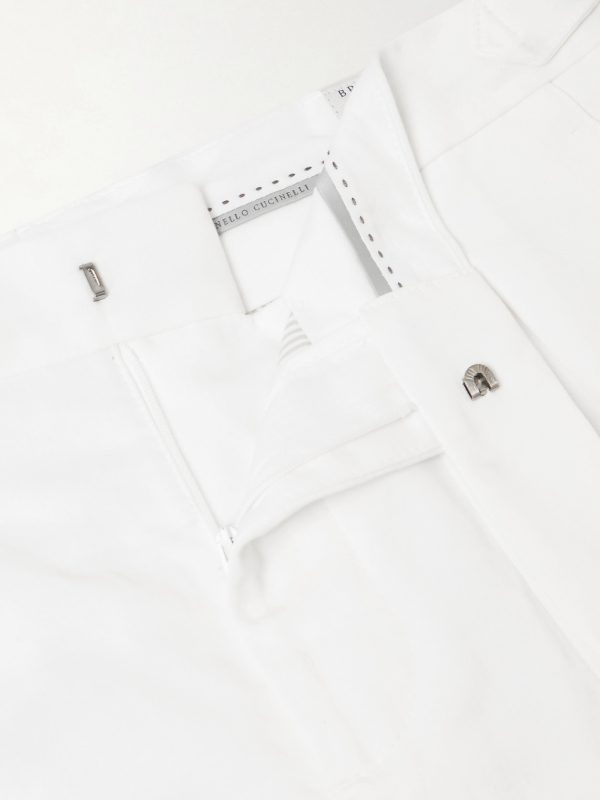 Wide-Leg Pleated Cotton and Linen-Blend Bermuda Shorts - E1 Wide-Leg Pleated Cotton and Linen-Blend Bermuda Shorts - E1