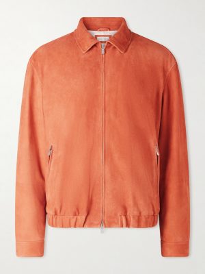Suede Blouson Jacket