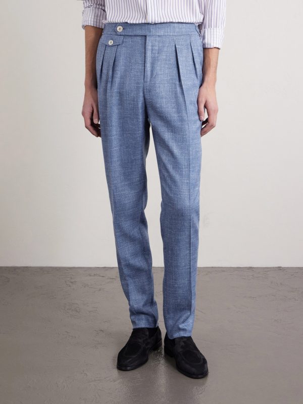 Straight-Leg Virgin Wool-Blend Suit Trousers - FR