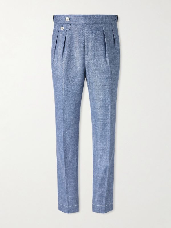 Straight-Leg Virgin Wool-Blend Suit Trousers