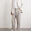 Straight-Leg Linen and Cotton-Blend Trousers - OU