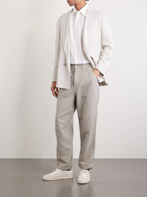 Straight-Leg Linen and Cotton-Blend Trousers - OU