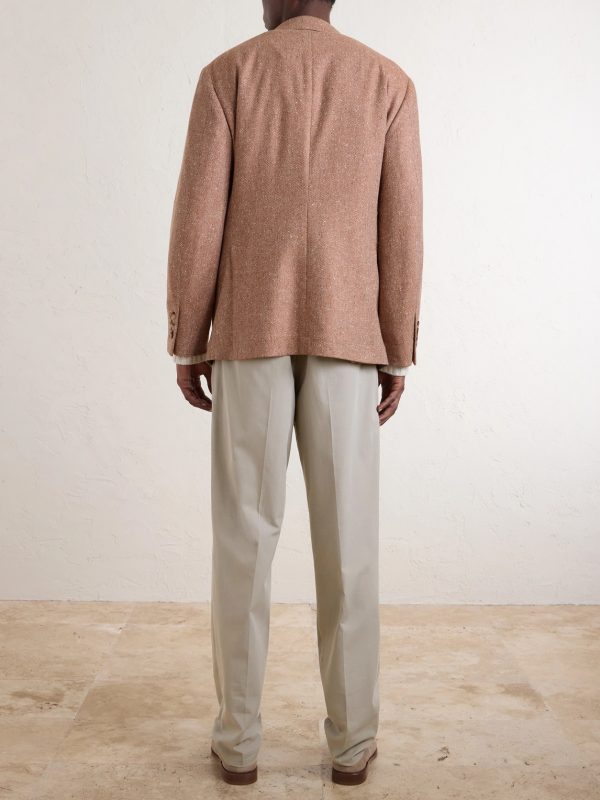 Straight-Leg Pleated Cotton-Twill Trousers - BK Straight-Leg Pleated Cotton-Twill Trousers - BK