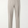 Straight-Leg Pleated Cotton-Twill Trousers Straight-Leg Pleated Cotton-Twill Trousers