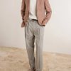 Straight-Leg Pleated Cotton-Twill Trousers - OU Straight-Leg Pleated Cotton-Twill Trousers - OU
