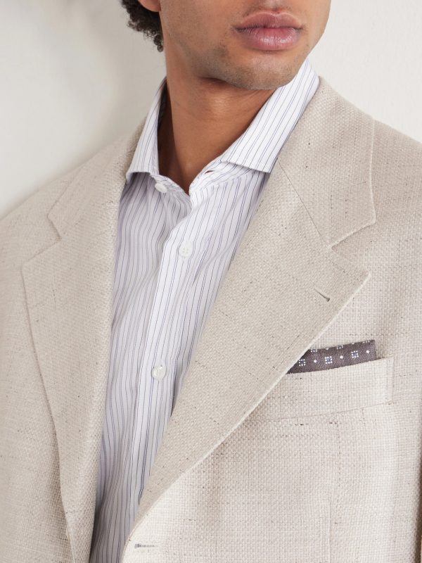Silk, Linen and Wool-Blend Blazer - E2 Silk, Linen and Wool-Blend Blazer - E2