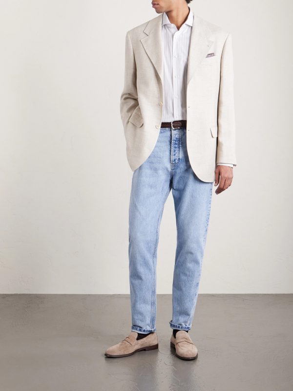 Silk, Linen and Wool-Blend Blazer - OU Silk, Linen and Wool-Blend Blazer - OU