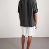 Camp-Collar Linen Shirt - BK