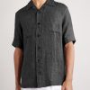 Camp-Collar Linen Shirt - FR