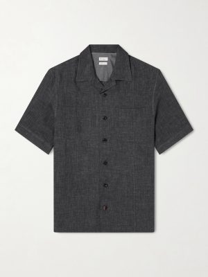 Camp-Collar Linen Shirt