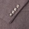 Double-Breasted Herringbone Linen and Virgin Wool-Blend Suit Jacket - E1