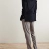 Straight-Leg Pleated Prince of Wales Checked Wool, Silk and Linen-Blend Trousers - BK Straight-Leg Pleated Prince of Wales Checked Wool, Silk and Linen-Blend Trousers - BK