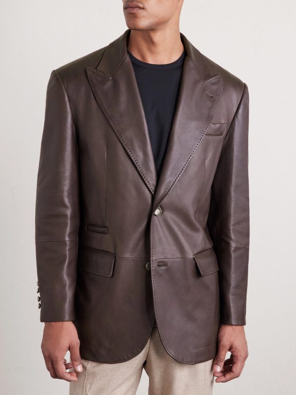 Full-Grain Leather Blazer - FR Full-Grain Leather Blazer - FR
