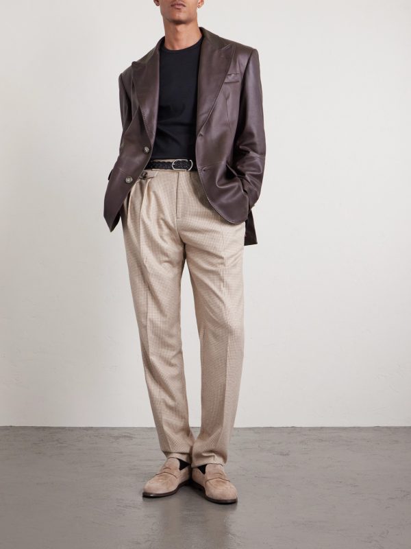 Full-Grain Leather Blazer - OU Full-Grain Leather Blazer - OU