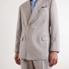 Double-Breasted Herringbone Cashmere and Silk-Blend Suit Jacket - FR Double-Breasted Herringbone Cashmere and Silk-Blend Suit Jacket - FR