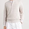 Ribbed Linen and Cotton-Blend Henley Shirt - FR Ribbed Linen and Cotton-Blend Henley Shirt - FR