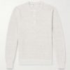 Ribbed Linen and Cotton-Blend Henley Shirt Ribbed Linen and Cotton-Blend Henley Shirt