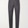 Slim-Fit Pleated Linen Suit Trousers Slim-Fit Pleated Linen Suit Trousers