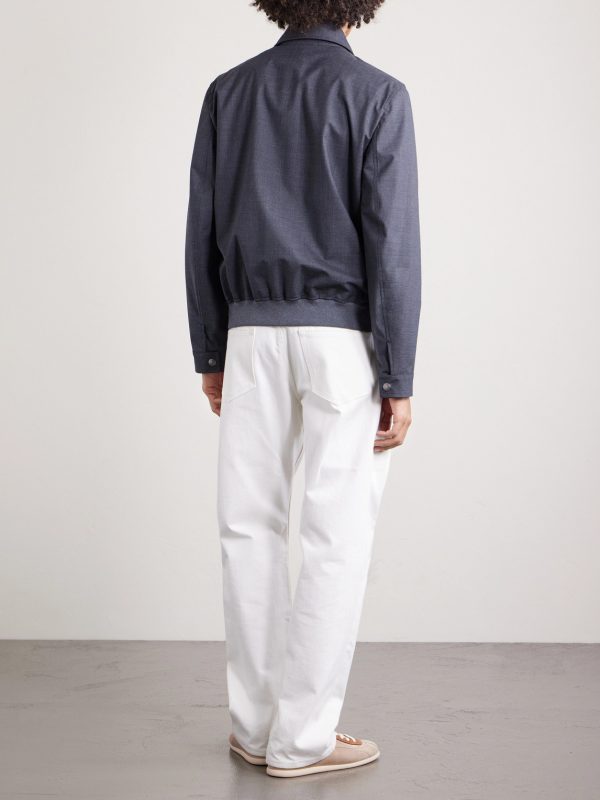 Virgin Wool Blouson Jacket - BK Virgin Wool Blouson Jacket - BK
