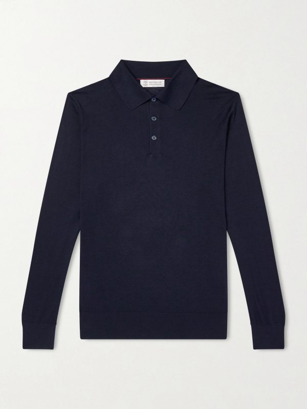 Silk and Cotton-Blend Polo Shirt Silk and Cotton-Blend Polo Shirt