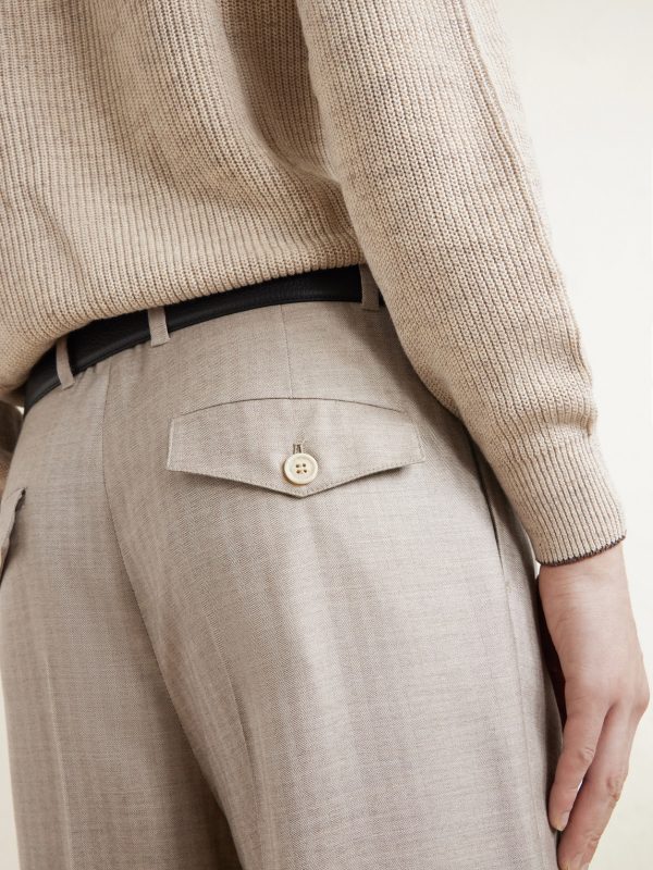 Tapered Pleated Cashmere and Silk-Blend Suit Trousers - E2 Tapered Pleated Cashmere and Silk-Blend Suit Trousers - E2