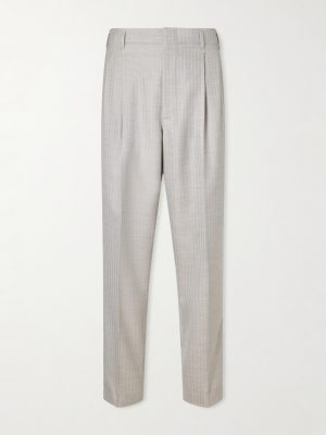 Tapered Pleated Cashmere and Silk-Blend Suit Trousers Tapered Pleated Cashmere and Silk-Blend Suit Trousers