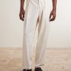 Straight-Leg Pleated Cotton-Twill Suit Trousers - FR