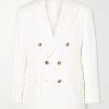 Double-Breasted Silk and Linen-Blend Blazer Double-Breasted Silk and Linen-Blend Blazer