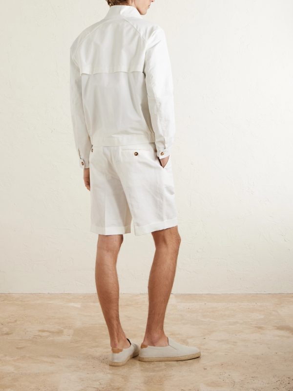 Cotton-Blend Harrington Jacket - BK Cotton-Blend Harrington Jacket - BK
