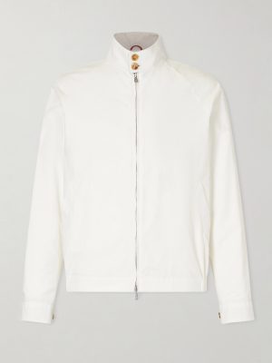 Cotton-Blend Harrington Jacket