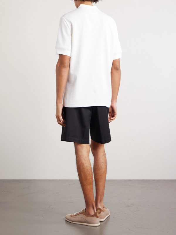 Cotton and Silk-Blend Henley T-Shirt - BK Cotton and Silk-Blend Henley T-Shirt - BK