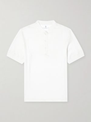 Cotton and Silk-Blend Henley T-Shirt Cotton and Silk-Blend Henley T-Shirt
