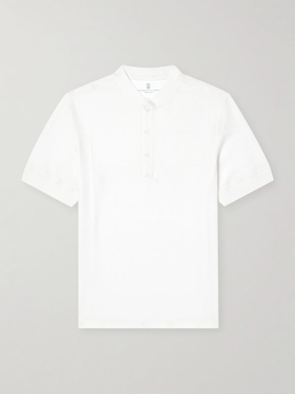 Cotton and Silk-Blend Henley T-Shirt Cotton and Silk-Blend Henley T-Shirt