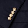 Double-Breasted Silk and Linen-Blend Blazer - E1 Double-Breasted Silk and Linen-Blend Blazer - E1