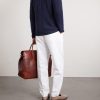 Shawl-Collar Double-Breasted Ribbed Cotton Cardigan - BK Shawl-Collar Double-Breasted Ribbed Cotton Cardigan - BK