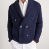 Shawl-Collar Double-Breasted Ribbed Cotton Cardigan - FR Shawl-Collar Double-Breasted Ribbed Cotton Cardigan - FR