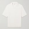 Camp-Collar Herringbone Cotton and Silk-Blend Shirt Camp-Collar Herringbone Cotton and Silk-Blend Shirt