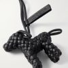 Logo-Debossed Intrecciato Leather Bag Charm - CU Logo-Debossed Intrecciato Leather Bag Charm - CU