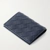 Intrecciato Leather Bifold Cardholder - BK Intrecciato Leather Bifold Cardholder - BK