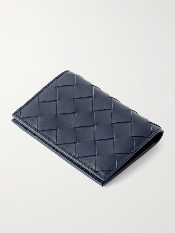Intrecciato Leather Bifold Cardholder - BK Intrecciato Leather Bifold Cardholder - BK