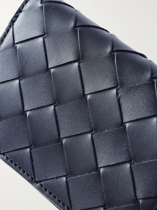 Intrecciato Leather Bifold Cardholder - CU Intrecciato Leather Bifold Cardholder - CU