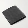 Intrecciato Leather Billfold Wallet - BK Intrecciato Leather Billfold Wallet - BK